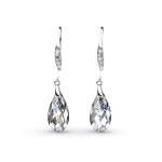 Royal Fashion stříbrné pozlacené náušnice Swarovski DES0241-WG