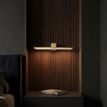 Koupelnové nástěnné LED svítidlo SWE047-1W 60cm GOLD BRUSH OSW-20147