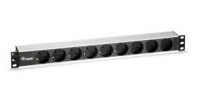Equip Napájecí lišta 19" 9x černá / Zásuvková lišta / 1U / 2 m / 16 A (333292)