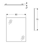 GEBERIT - Selnova Square Zrcadlo, 60x75 cm 502.891.00.1