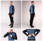 Dres FORCE ENDLESS dlouhý rukáv, modro-černý (Barva modro-černý, velikost 4XL)