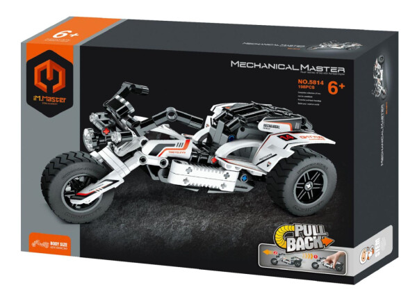 Stavebnice motorka na zpětné natažení 198 dílků