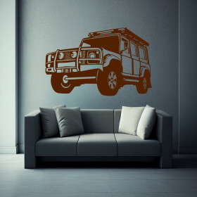 Samolepka Auto Land Rover Defender Barva: hnědá, Velikost: 40 x 35 cm