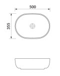 CERSANIT - MODUO 50 OVAL BOX OVÁLNÉ UMYVADLO K116-049