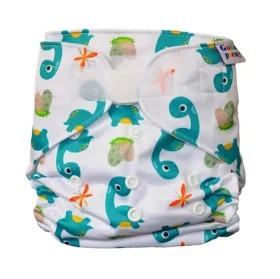 GaGa's Látková plena AIO Zelený dinosaurus na suchý zip (8594197441576)