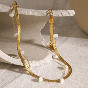 ELENYS Soft Duo – pozlacený náramek 18K žluté zlato Délka náramku: 19+6 cm / max. 25 cm