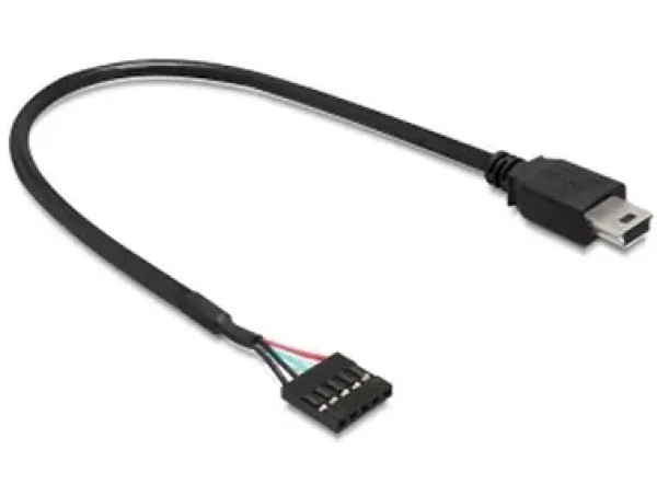 Delock kabel USB 2.0 pinový konektor samice - USB mini samec / 30 cm (83170)