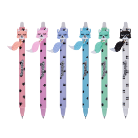 Colorino gumovatelné pero, Houpajicí se lištičky, 36 ks, modrá náplň, displej - 36ks