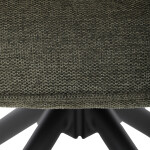 Židle jídelní a konferenční, zelená látka, černé kovové nohy, otočný mechanismus