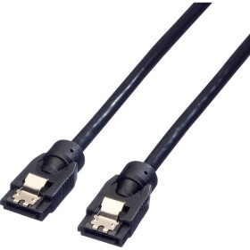 Roline PC kabel [1x SATA zástrčka 7-pólová - 1x SATA zástrčka 7-pólová] 0.50 m černá - Roline 11.03.1552 kabel SATA 6 Gb/s, 0,5m, západky