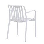 Židle jídelní, stohovatelná, bílý plast