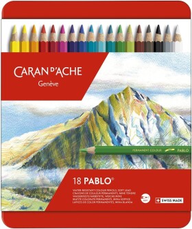 Caran d'Ache, 666.318, Pablo, umělecké pastelky nejvyšší kvality, 18 ks
