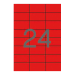 APLI univerzální etikety, 70 37 mm, červené