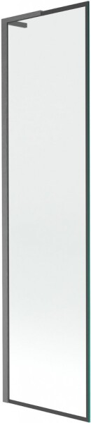 MEXEN/S - Next L vanová zástěna FIX 50 x 150, černá vzor, grafit kartáčovaná 895-050-000-03-70-66