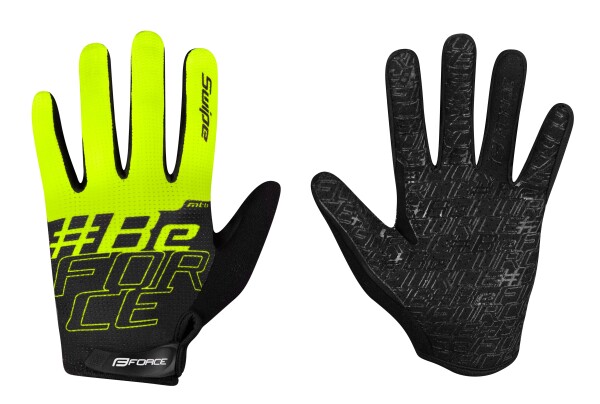 Rukavice FORCE MTB SWIPE letní, černo-fluo