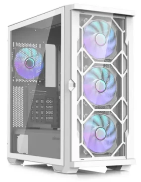 ZALMAN Z10 DUO bílá / Skříň PC / Mid Tower / ATX / 2x USB 3.0 + 1x USB-C / 4x ARGB 120mm / průhledná bočnice (Z10 DUO White)