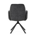 Jídelní židle, černá, hladká látka, DCH-D1330 BK2