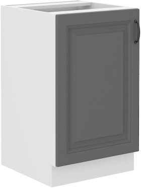 Spodní skříňka pod dřez Stilo 50 ZL 1F BB Barva korpusu: Bílá, Barva dvířek: Dust Grey