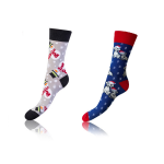 Veselé ponožky 2 páry CRAZY SOCKS 2x - BELLINDA - šedá 43 - 46