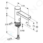 KLUDI - Zenta Elektronický stojánkový ventil, chrom 3820505