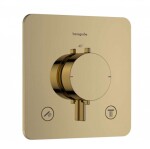 HANSGROHE - Ecostat Comfort Q Termostatická baterie pod omítku, pro 2 spotřebiče, leštěný vzhled zlata 33713990