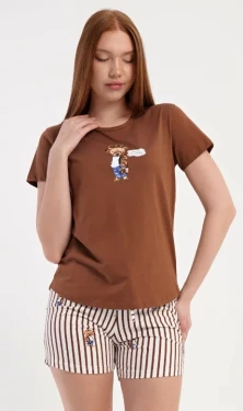 Dámské šortkové pyžamo Vienetta Secret Bear