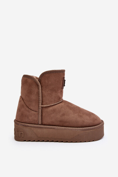 Veganské Sněhule Na Platformě D.Franklin DFSH371004 Tmavobežové 37