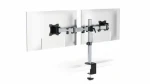 Durable SELECT stříbrná / Stolní držák pro dva monitory / do 27" / VESA 75-100 mm / nosnost 8 kg (509523)