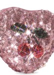 Konges Sløjd Dětská peněženka Heart Cherry Glitter, růžová barva, plast, textil