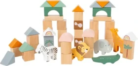 Small Foot Dřevěné stavební kostky Safari 50 ks