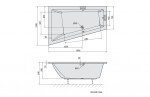 POLYSAN - TRIANGL L asymetrická vana 180x120x50cm, bílá 19611