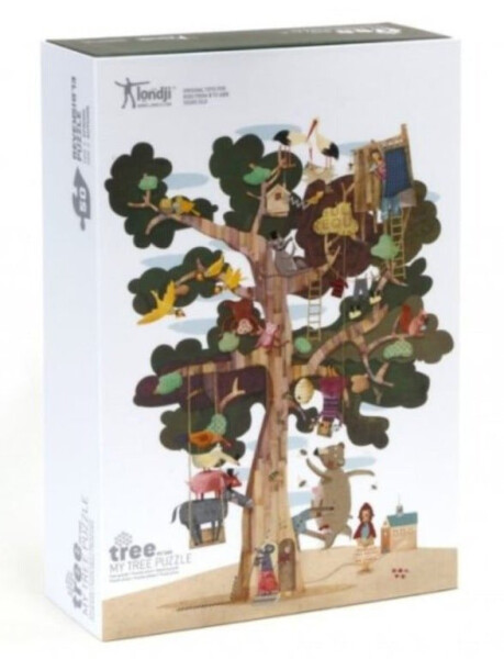 LONDJI Oboustranné velké puzzle strom - 50 pcs