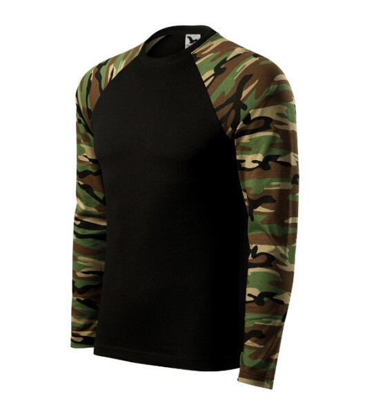Camouflage LS triko unisex camouflage brown S