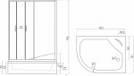 KERRA - Sprchová kabina Katia 100x80 (pravá s vaničkou) 5907548108517