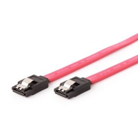Gembird SATA III datový kabel 50cm / kovové spony / červená (CC-SATAM-DATA)