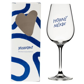 Bella Rose Sklenice na víno Hodně někde + krabička, čirá barva, sklo, 350 ml