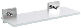 SAPHO - X-SQUARE skleněná police 200, chrom/mléčné sklo XQ009-02