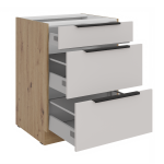 Spodní skříňka Solea 60 D 3S BB - Premium Box Barva korpusu: Dub artisan, Barva dvířek: Kašmír