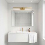 Koupelnové nástěnné LED svítidlo APP1865-1W 80 cm BRUSH GOLD OSW-66021