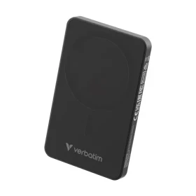 Verbatim Charge 'n' Go Essentials Magnetická bezdrátová powerbanka 5000mAh černá / USB-C / MagSafe / 15-20W (32225)