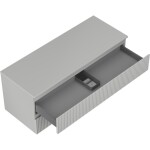MEXEN/S - Rivel koupelnová skříňka pod umyvadlo 120 cm s deskou, 2 zásuvky, reliéf , šedá mat 91A20-12047-2-BFFC62