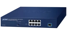 Planet switch 8x 1Gb/2,5Gb + SFP+ 10Gb / Switch / VLAN / bez ventilátoru (MGS-910X)
