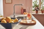 GROHE - Blue Pure Dřezová baterie Minta s filtrační funkcí a výsuvnou koncovkou, supersteel 30601DC0