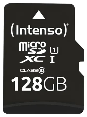 Intenso 128GB microSDXC + SD adaptér / Paměťová karta / Class 10 / UHS-I / U1 / čtení: až 90MBs (3423491)
