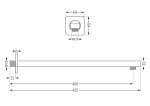 MEXEN/S - Cube DR02 podomítkový vanový SET s vytokovou hubicí + slim sprcha 25 cm, bílá 77503DR0225-20