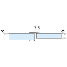 Polysan VITRA LINE těsnění mezi skla praporek 2000mm, na sklo 8mm, 309B5-08