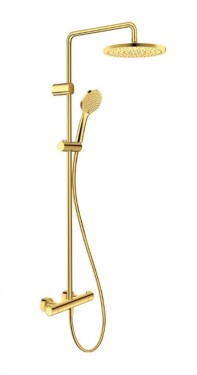 DURAVIT - Sprchy Sprchový set s termostatem, průměr 25 cm, 3 proudy, zlatá TH4282008034