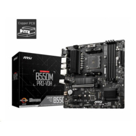 MSI MB Sc AM4 B550M PRO-VDH, AMD B550, 4xDDR4, 1xDP, 1xHDMI, 1xVGA, mATX EDF_2648122