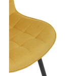 Jídelní židle, žlutá, látka, HC-462 YEL2