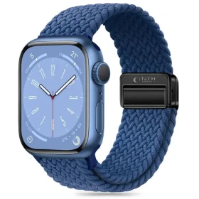 Tech-Protect Nylonmag pro Apple Watch 42/44/45/49 mm modrá / Řemínek pro Apple Watch / Nylon, magnetické zapínání